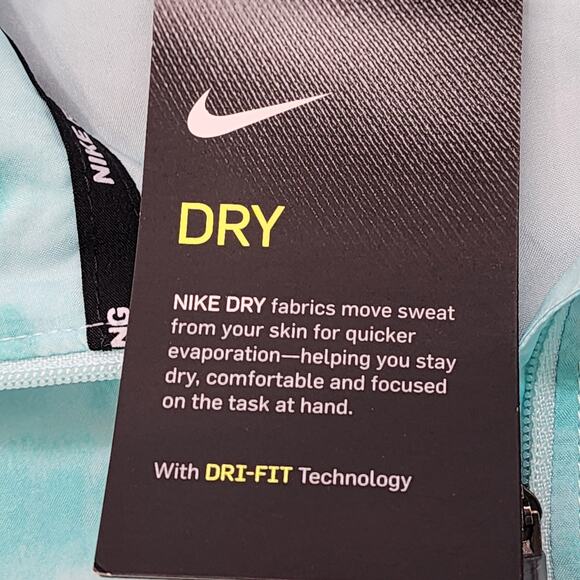 NEW Nike Jacket Womens L Blue Aqua Dri-FIT Surf 1/2 Zip Pullover Sporty Running - Picture 6 of 15